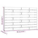 Wall Headboard White 96 cm Solid Wood Pine - Low Angle