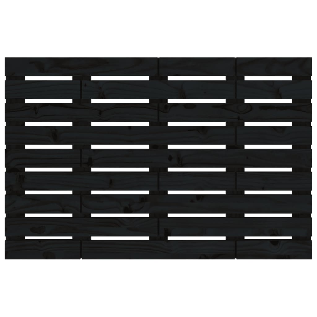 Wall Headboard Black 96 cm Solid Wood Pine