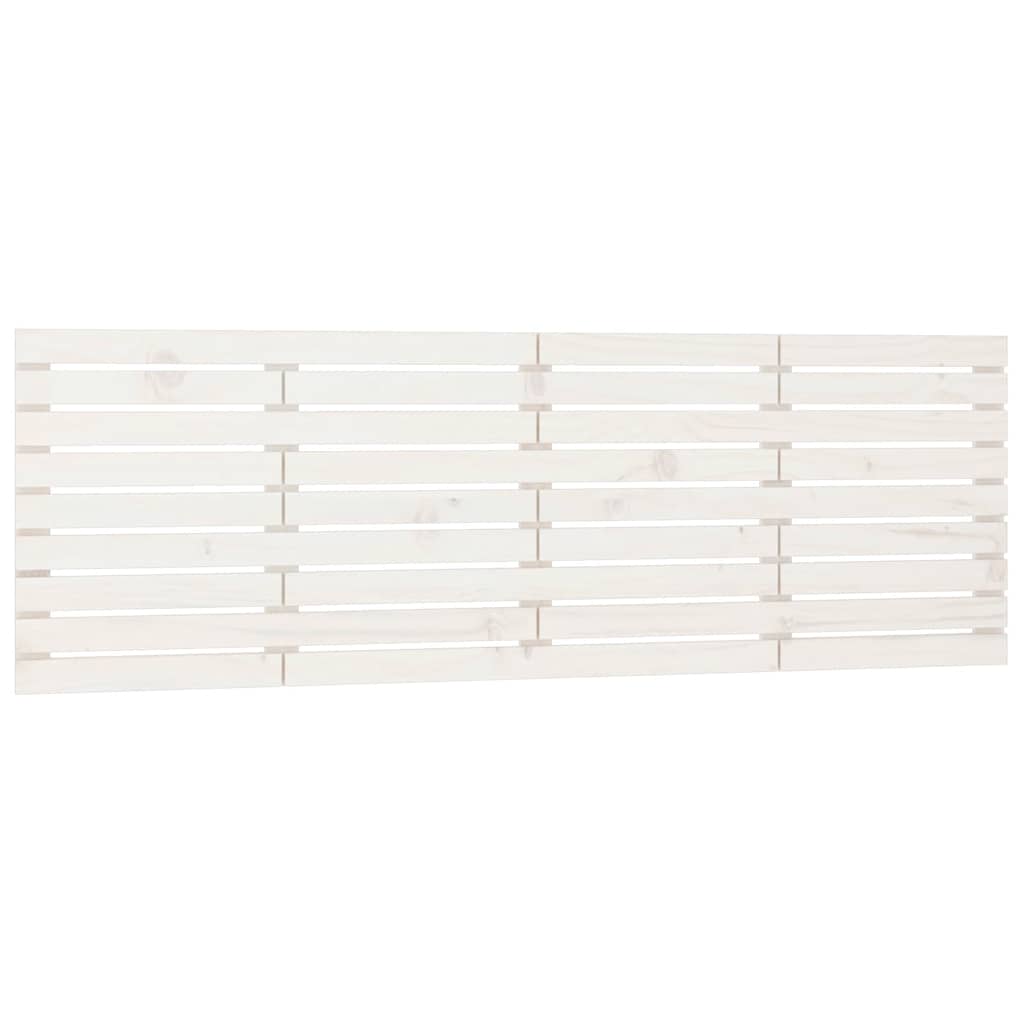 Wall Headboard White 186 cm Solid Wood Pine