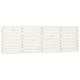 Wall Headboard White 186 cm Solid Wood Pine - Front View