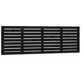 Wall Headboard Black 186 cm Solid Wood Pine