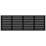 Wall Headboard Black 186 cm Solid Wood Pine