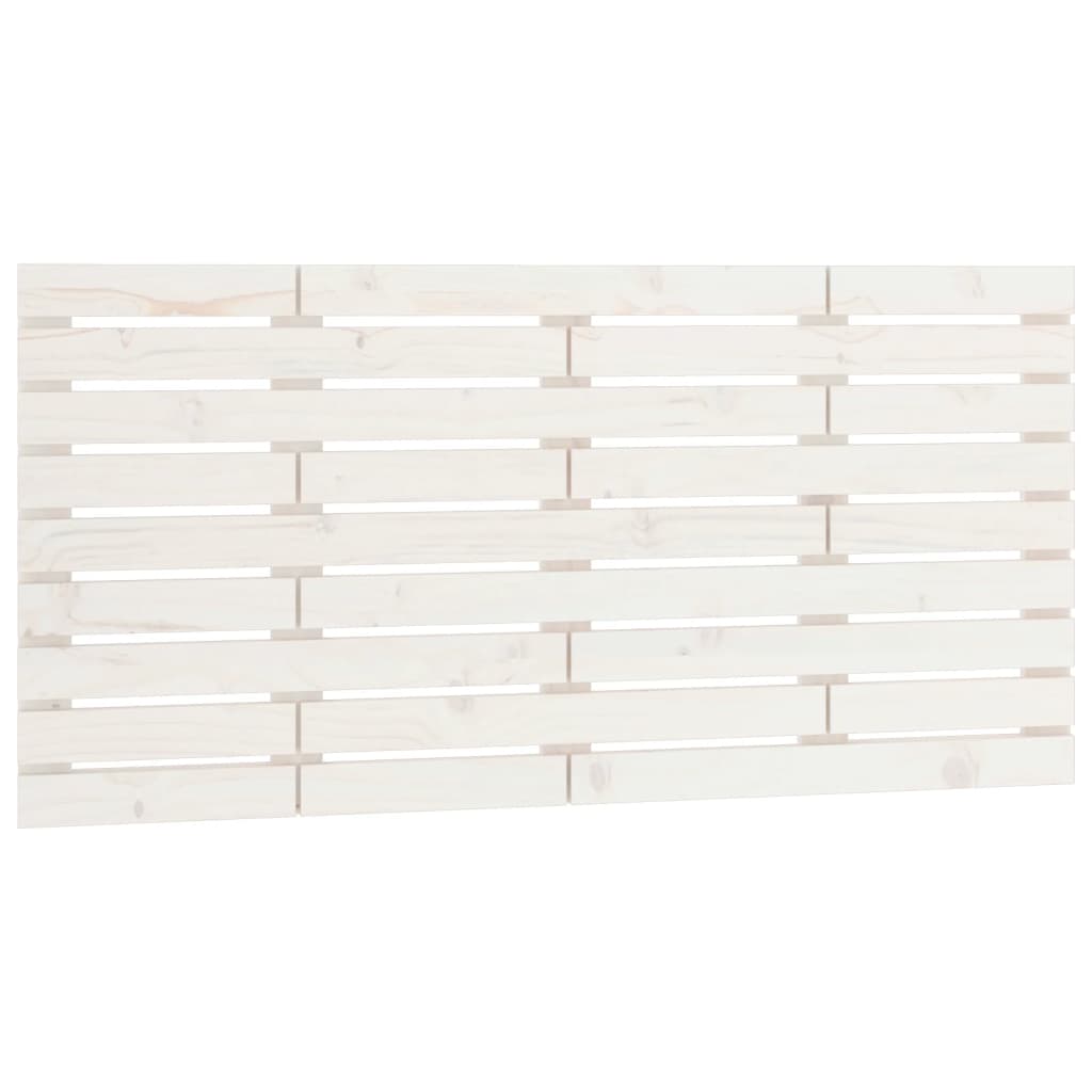Wall Headboard White 141 cm Solid Wood Pine
