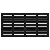 Wall Headboard Black 141 cm Solid Wood Pine - Top-Down View