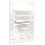 Wall-mounted Bedside Shelves 2 pcs White Solid Wood Pine