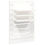 Wall-mounted Bedside Shelves 2 pcs White Solid Wood Pine - 45-Degree Angle