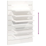 Wall-mounted Bedside Shelves 2 pcs White Solid Wood Pine - Low Angle