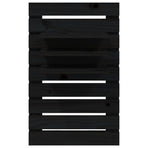 Wall-mounted Bedside Shelves 2 pcs Black Solid Wood Pine