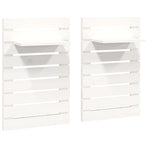 Wall-mounted Bedside Shelves 2 pcs White Solid Wood Pine