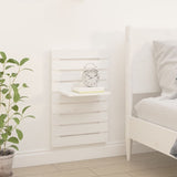 Wall-mounted Bedside Shelves 2 pcs White Solid Wood Pine - Side View