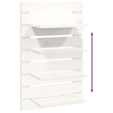 Wall-mounted Bedside Shelves 2 pcs White Solid Wood Pine - Low Angle