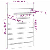 Wall-mounted Bedside Shelves 2 pcs White Solid Wood Pine - Extra Image