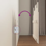 Wall Headboard White 95.5 cm Solid Wood Pine - Rear View