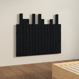 Wall Headboard Black 95.5 cm Solid Wood Pine - Top-Down View