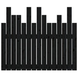 Wall Headboard Black 95.5 cm Solid Wood Pine - 45-Degree Angle