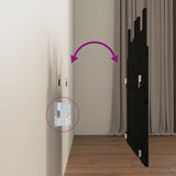 Wall Headboard Black 95.5 cm Solid Wood Pine - Rear View