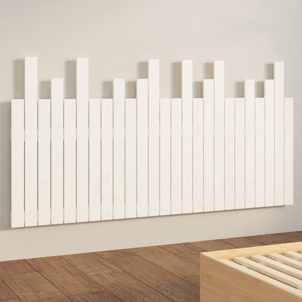 Wall Headboard White 159.5 cm Solid Wood Pine