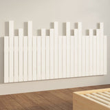 Wall Headboard White 159.5 cm Solid Wood Pine - Top-Down View