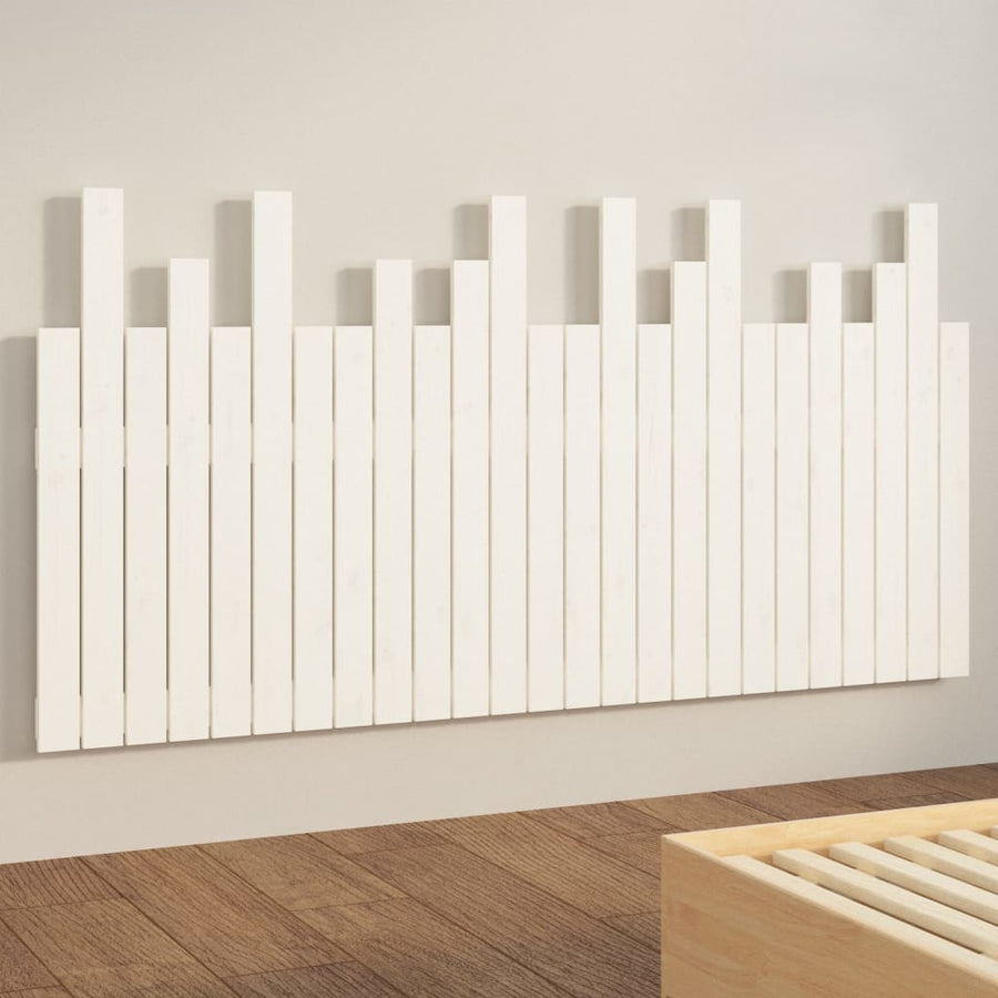 Wall Headboard White 159.5 cm Solid Wood Pine