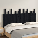 Wall Headboard Black 159.5 cm Solid Wood Pine - Side View