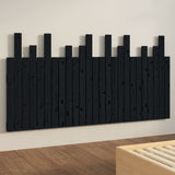 Wall Headboard Black 159.5 cm Solid Wood Pine - Top-Down View