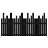 Wall Headboard Black 159.5 cm Solid Wood Pine - 45-Degree Angle