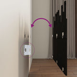 Wall Headboard Black 159.5 cm Solid Wood Pine - Rear View