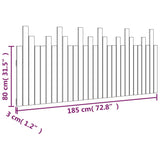 Wall Headboard 185 cm Solid Wood Pine - Low Angle