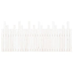 Wall Headboard White 185 cm Solid Wood Pine