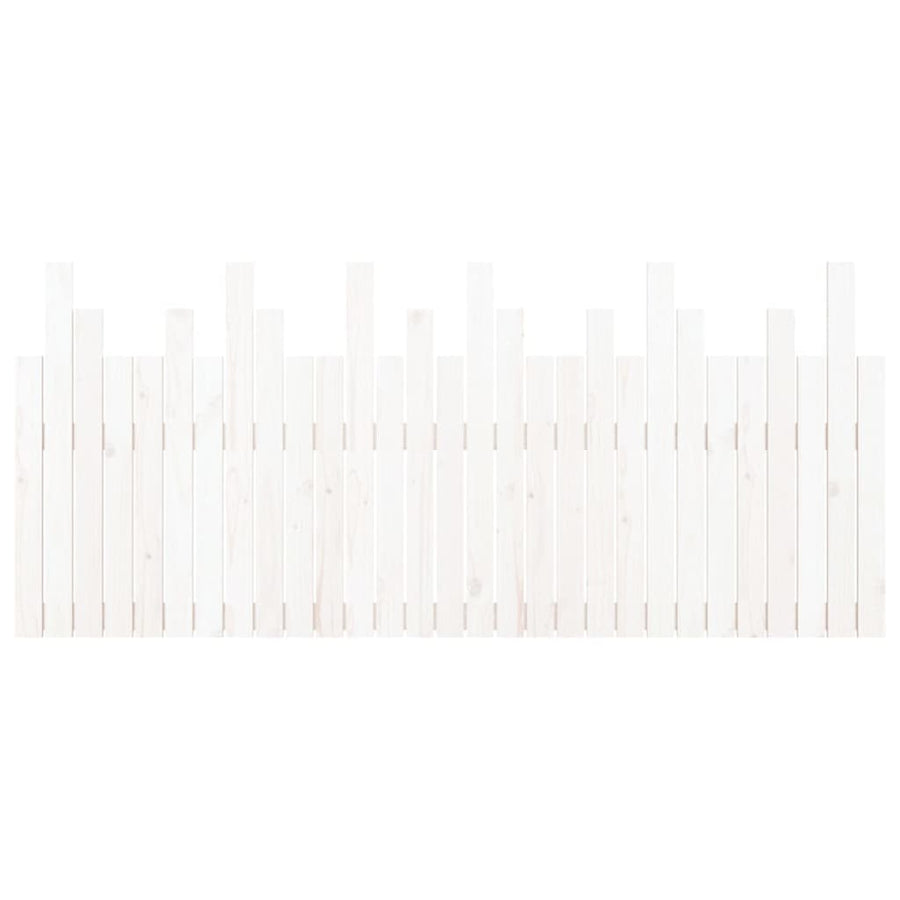Wall Headboard White 185 cm Solid Wood Pine