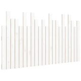 Wall Headboard White 140 cm Solid Wood Pine - Front View