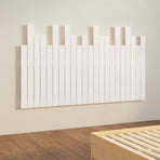 Wall Headboard White 140 cm Solid Wood Pine