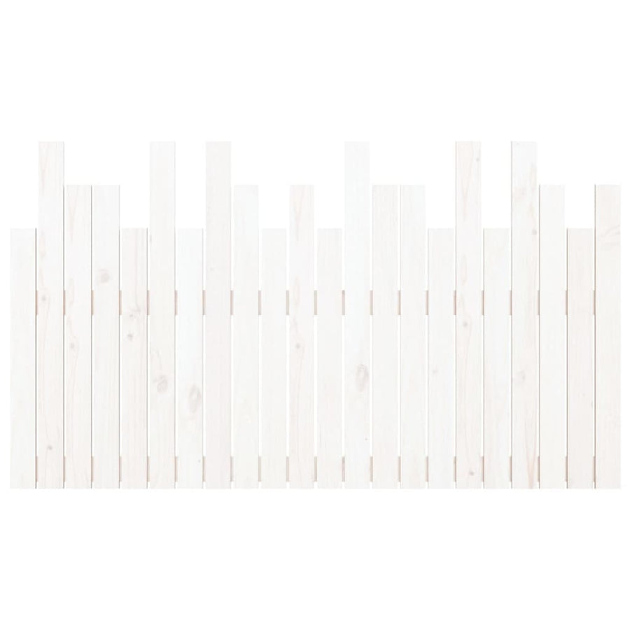 Wall Headboard White 140 cm Solid Wood Pine