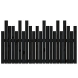 Wall Headboard Black 140 cm Solid Wood Pine - 45-Degree Angle