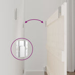 Wall Headboard White 95.5 cm Solid Wood Pine