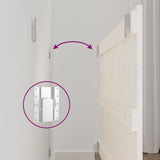 Wall Headboard White 95.5 cm Solid Wood Pine - Rear View