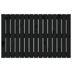 Wall Headboard Black 95.5 cm Solid Wood Pine