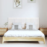 Wall Headboard White 159.5 cm Solid Wood Pine - Side View
