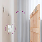 Wall Headboard 185 cm Solid Wood Pine - Rear View