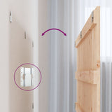 Wall Headboard 140 cm Solid Wood Pine - Rear View