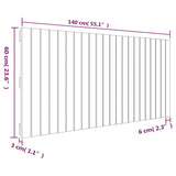 Wall Headboard 140 cm Solid Wood Pine