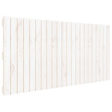 Wall Headboard White 140 cm Solid Wood Pine - Front View