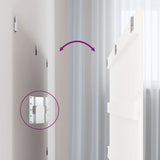 Wall Headboard White 140 cm Solid Wood Pine - Rear View