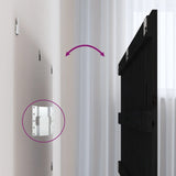 Wall Headboard Black 140 cm Solid Wood Pine - Rear View