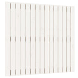 Wall Headboard White 95.5 cm Solid Wood Pine - Front View