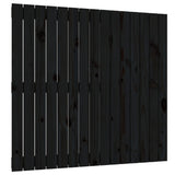 Wall Headboard Black 95.5 cm Solid Wood Pine - Front View