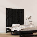 Wall Headboard Black 95.5 cm Solid Wood Pine - Side View