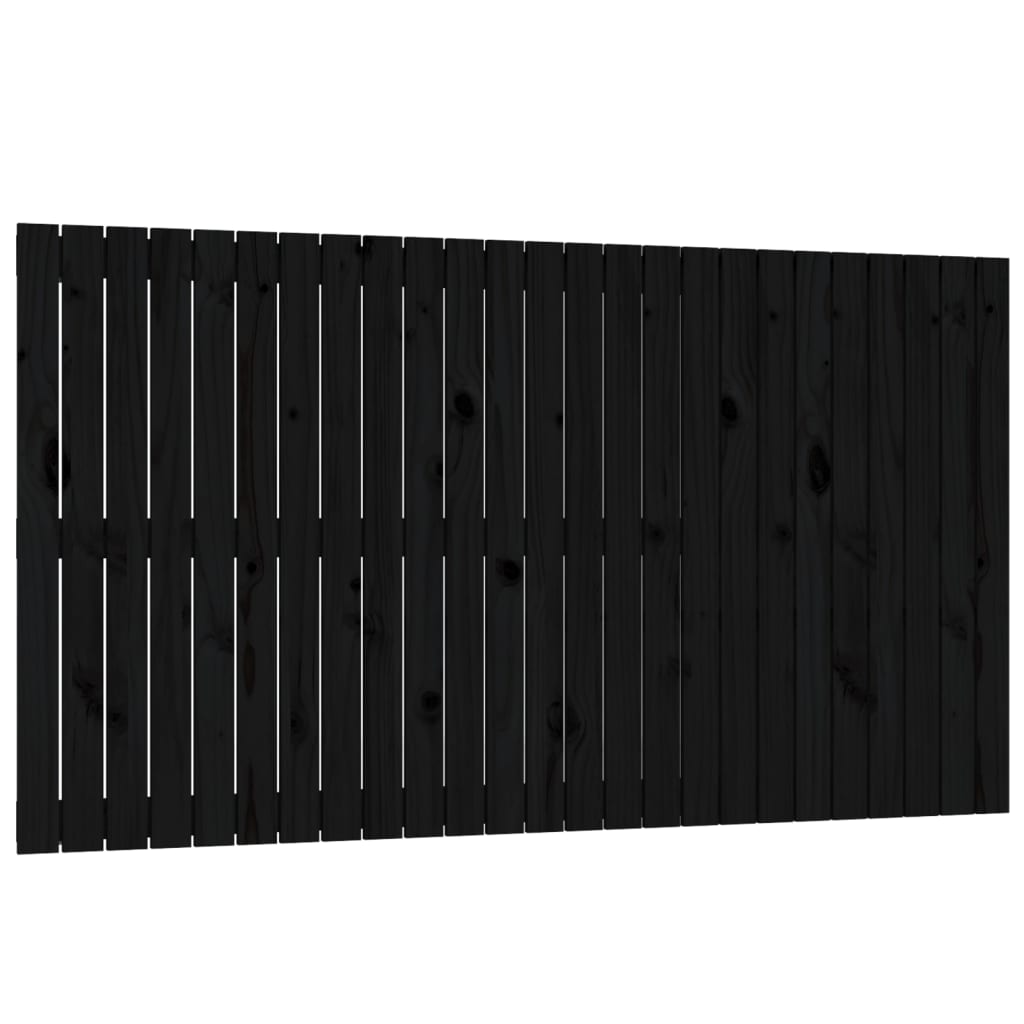 Wall Headboard Black 159.5 cm Solid Wood Pine