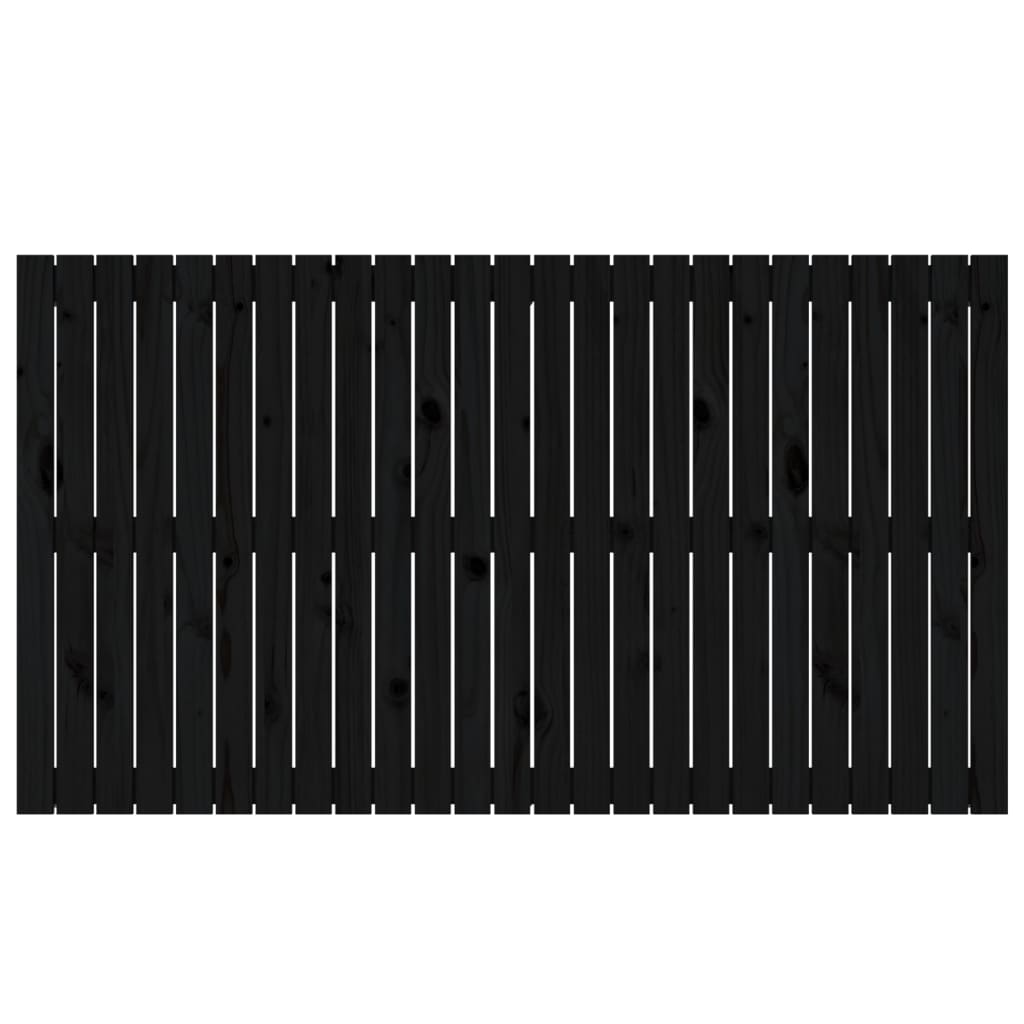Wall Headboard Black 159.5 cm Solid Wood Pine