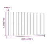 Wall Headboard Black 159.5 cm Solid Wood Pine